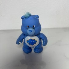 Vintage Care Bears GRUMPY BEAR poseable 3.5" figure 1983 Kenner Blue Rain Cloud