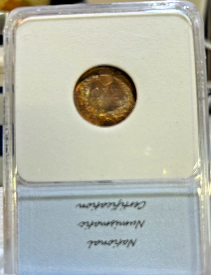 1892 Beautiful Indian Cent, Rainbow Toning, Buy the coin not the Holder!! - Image 4 of 4