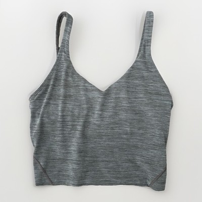 Lululemon Align Tank Womens Size 4 Heathered Gray Athleisure Gym Padded