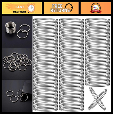 500PCS Bulk Split Key Rings - 1 Inch (25mm) Keychain Rings for Crafts & DIY