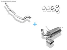  Racing-Sportauspuffanlage ab Kat Peugeot 206 RC 135x80mm flachoval