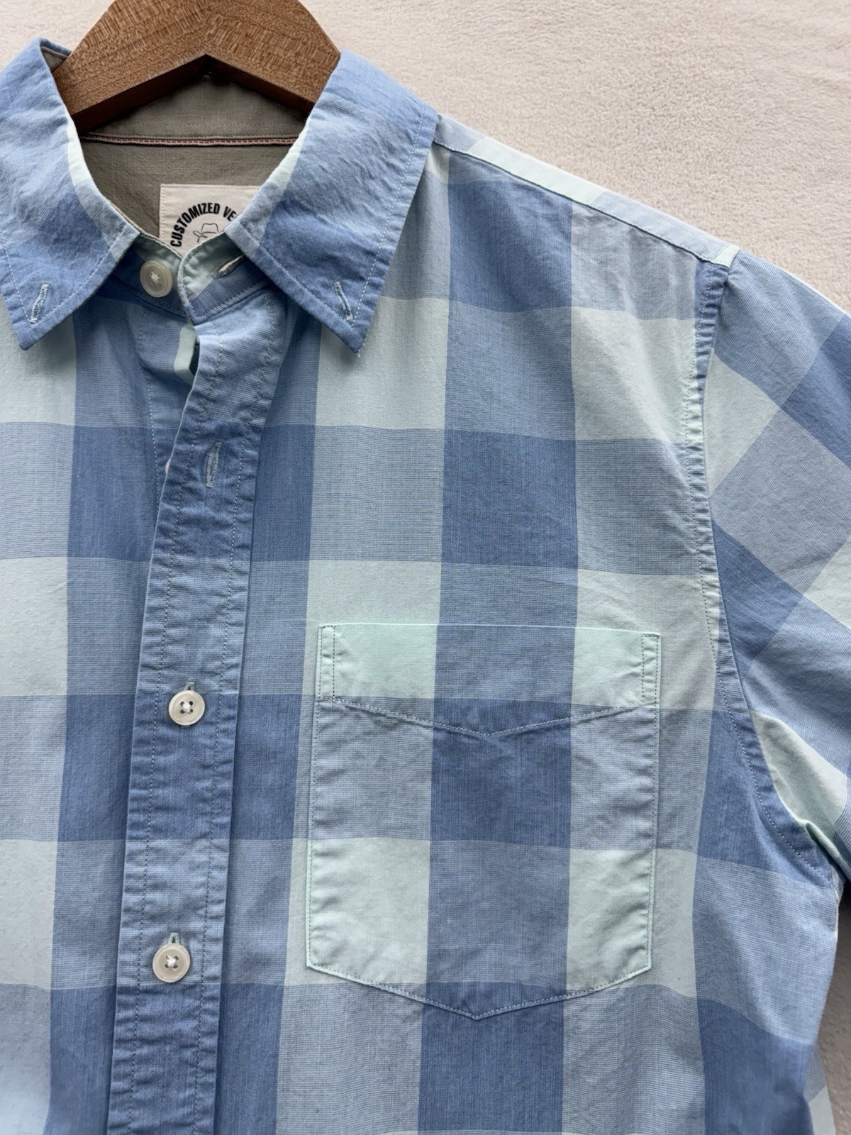 Customized Version Mens Small Button Up Shirt Sho… - image 3