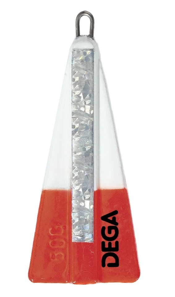 Jenzi DEGA Heringsblei weiß rot glitzer Folie lackiert 50g für Heringsvorfach - Bild 2 von 2