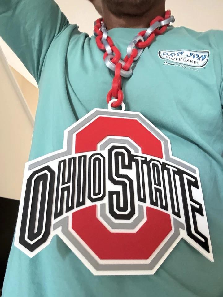 Ohio State Buckeye Over Size Chain and Pendant - Image 3 of 3