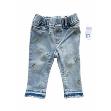 NWT Gap Floral Embroidered Legging Jeans Size 12-18m