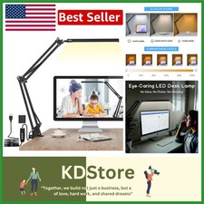 LED Desk Lamp Adjustable Swing Arm Lamp with Clamp Eye-Caring Reading Desk Light