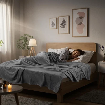 SIGNZWORLD Electric Blanket Heated Over Throw Blanket 180x130cm/160x130cm Fast Heat Blanket