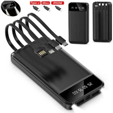 80000mAh Portable Power Bank Power Bank - with 4 built-in cables Power Bank