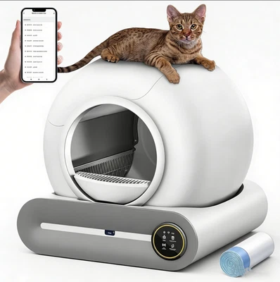 Selbstreinigende Katzentoilette Elektrisches Automatisch Katzenklo 65+9L XXL - Bild 1 von 4