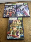 3 Game Lot Xbox 360 Kinect Adventures Dance Central 2 And 3