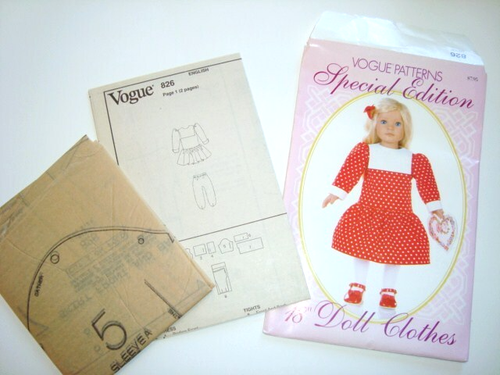 Medias de vestido de colección MUÑECA DE MODA SIN CORTAR Patrón 826 18" AMG HEIDI OTT talla - Imagen 3 de 3