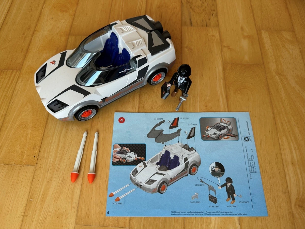 PLAYMOBIL Top Agents 9252, Agent P's Spy Racer, komplett VOLLSTÄNDIG Auto