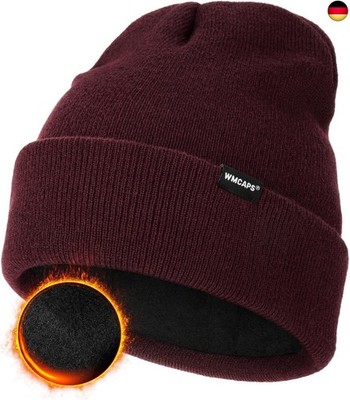 Wmcaps Klassische Mütze Herren Damen, Warm Fleece Wintermütze Strickmütze Wi