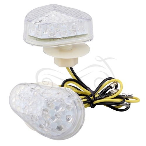 Flush Mount Amber LED Turn Signal For Kawasaki Ninja ZX6R 7R 9R 12R ZZR600 Clear - Picture 4 of 12