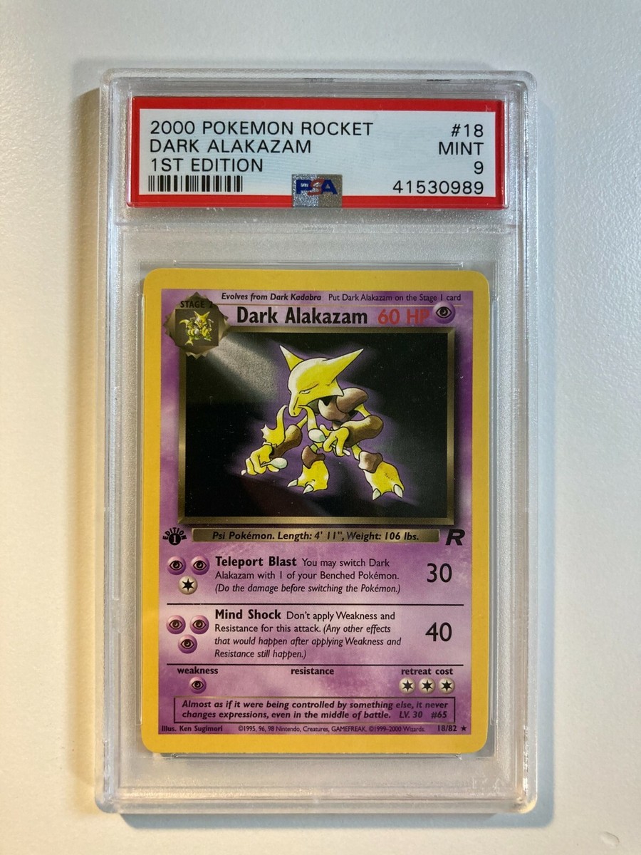 Dark Alakazam Non Holo - PSA 9 1st Edition Team Rocket Set