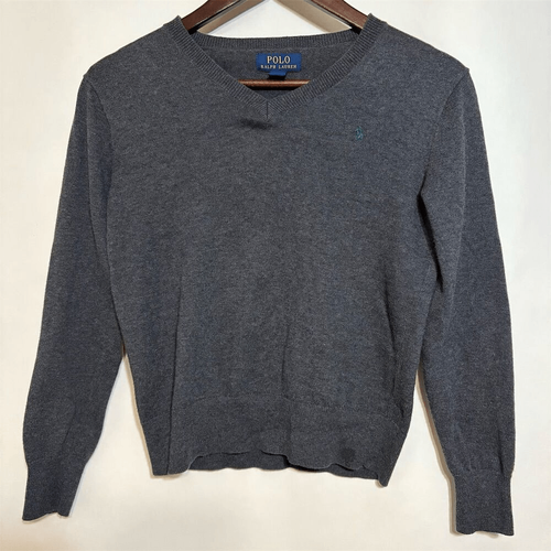 Polo Ralph Lauren Boys Gray V Neck Sweater Size M