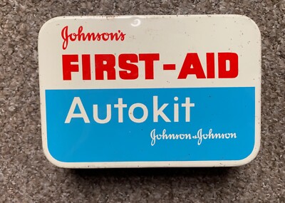 Vintage 1960's Johnsons First Aid Autokit (original Tin and contents)