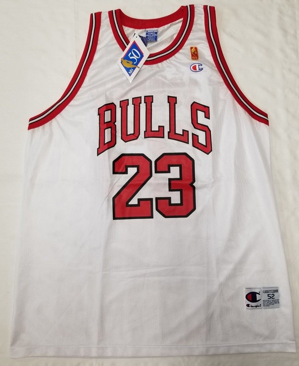 Chicago Bulls Michael Jordan Champion NBA Jersey men size 52/2XL