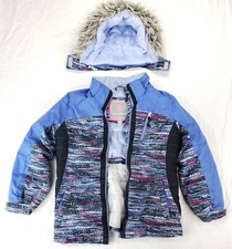 FREE COUNTRY Girls Jacket Size M 10/12 Ski Coat with Detachable Fur Hood