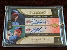 Joe Mauer & Francisco Liriano #9/20 - 2006 Exquisite Ensemble Endorsements #LM 