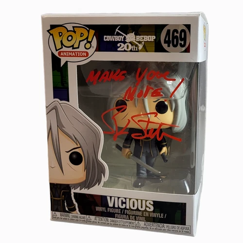 Skip Stellrecht Signed Funko Pop Vicious Cowboy Bebop JSA COA 131 #469