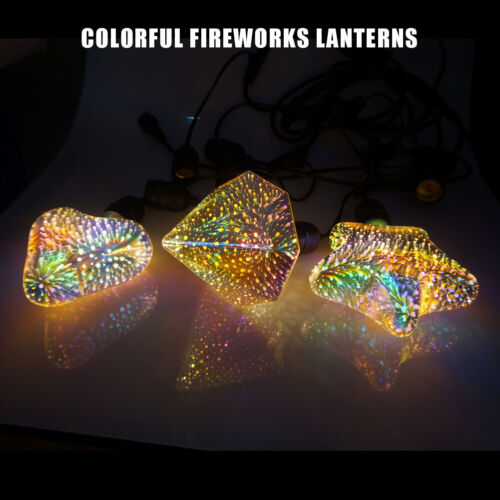 4.5W Vintage Edison Bulb 3D Colorful Firework Light Bulb Star Shine Decoration - Picture 3 of 30