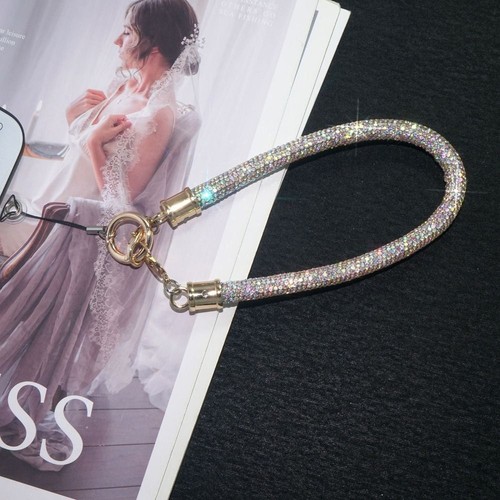 Bright Rhinestone Phone Lanyard Glitter Wrist Straps Phone Accessories - Zdjęcie 5 z 19