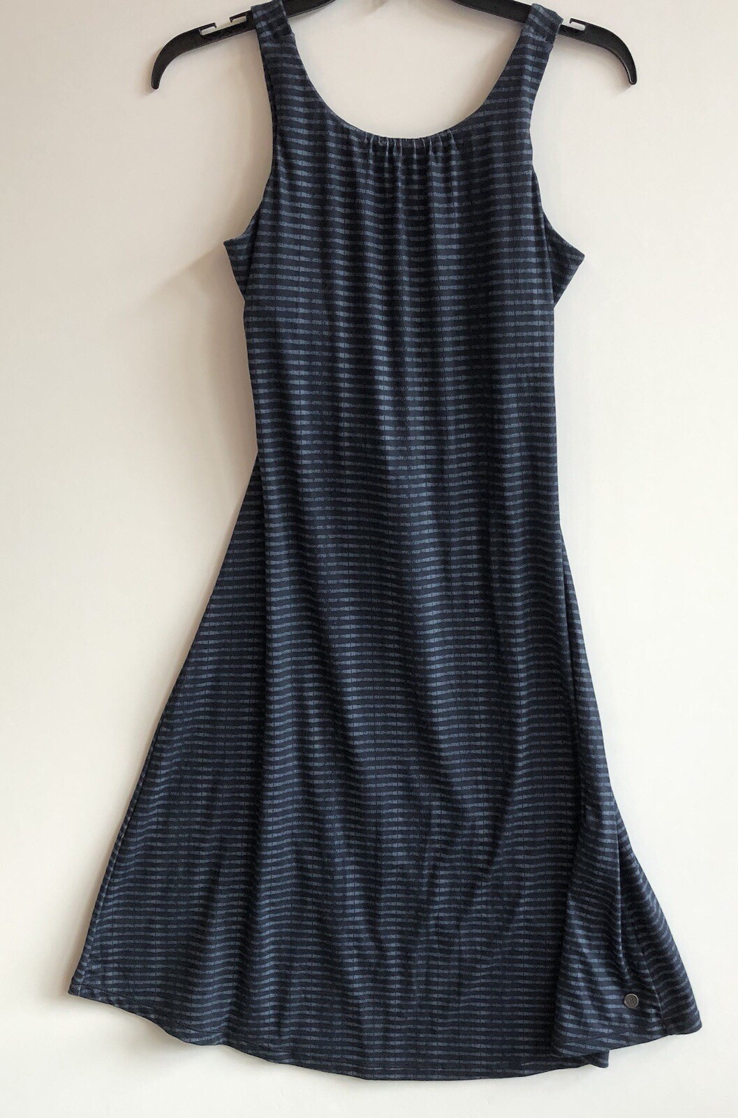 PrAna Women’s Small Skypath Dress Navy Sleeveless Open Back A Line Athleisure