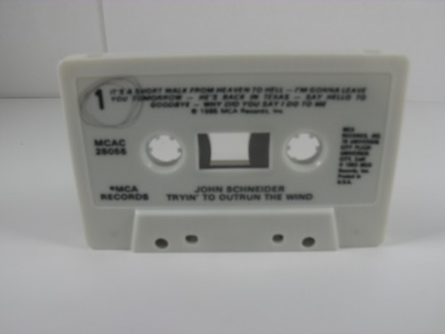 John Schneider Tryin to Outrun the Wind Cassette Tape 1985 - Picture 5 of 7