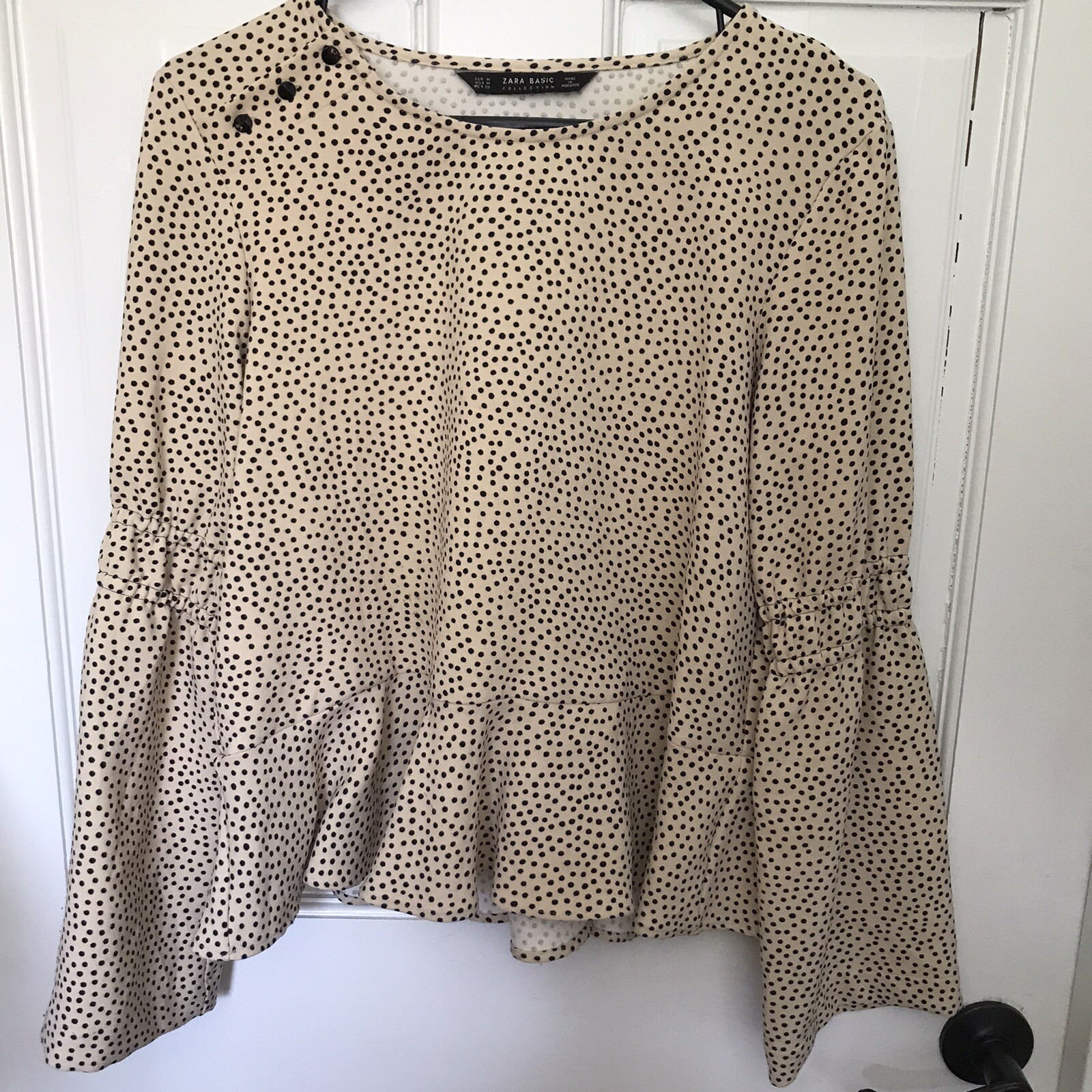 Zara Basic Collection Polka Dot Balloon Bell Slee… - image 1