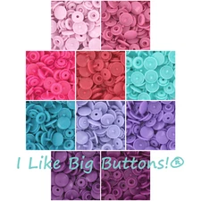100 Sets KAM Snaps: VIBRANT GIRL Pack Size 20 T5 Plastic Snap Buttons Sewing DIY