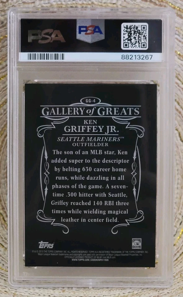 2015 Topps Ken Griffey Jr #GG-4 Gallery of Greats PSA 10 GEM MT - Image 2 of 2