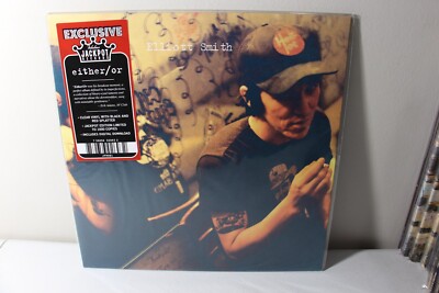 Elliott Smith   Either / Or, NEW LP, Jackpot Clear w/Black & Red Splatter #1,000