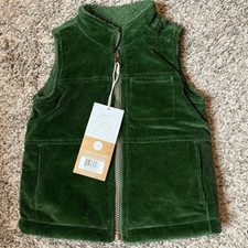 NWT Goumi Kids Spruce Sherpa Corduroy Reversible Vest SZ 2-3T Toddler Green Oute