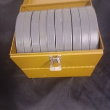 8mm Home Movie Reels 10 400ft Dual Purpose S8/R8 Cans  Carry Case NOS