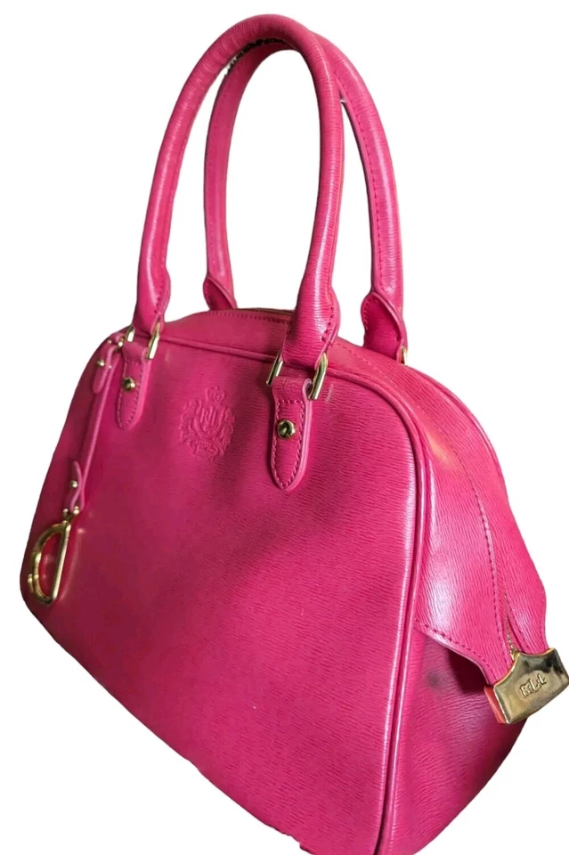 Ralph Lauren Sloan Street Rosa Cúpula Cartera Bolso de Mano Magenta Barbiecore Foto 2 de 4