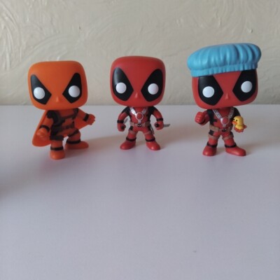 Marvel Funko Deadpool Konvolut X3 lose selten gewölbt