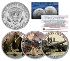 AMERICAN CIVIL WAR * 150th Anniversary * 1864-2014 JFK Half Dollar US 3-Coin Set