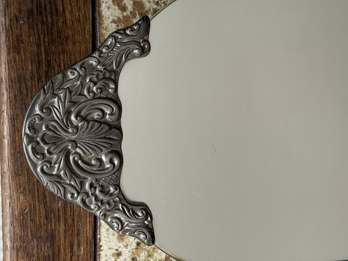 Godinger Silverplate Raised Oval Table Mirror Tray 15.25” Long - 第 10/13 張圖片