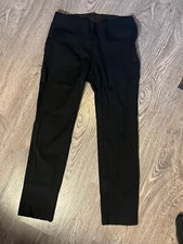 A New Day pants womens size 2 straight slim mid rise solid black stretch C4