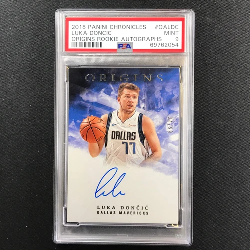 2018-19 Chronicles Luka Doncic Origins Rookie Auto 34/99 Psa 9 054 Pop 5