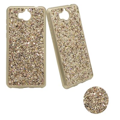 ^ Gold Glitzer Glitter Blink Bling Bumper Tasche Schutz Case Apple iPhone 7 4,7''