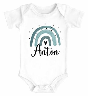Baby Bodysuit Rainbow Rainbow Boho Kids Theme Personalised SpecialMe