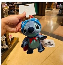 Authentic Disney 2024 Summer Stitch Plush Doll Keychain Keyrings disneyland