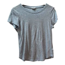 Splendid Blue Heathered Cotton Short Sleeve Crew Neck T-Shirt Top Women's Small