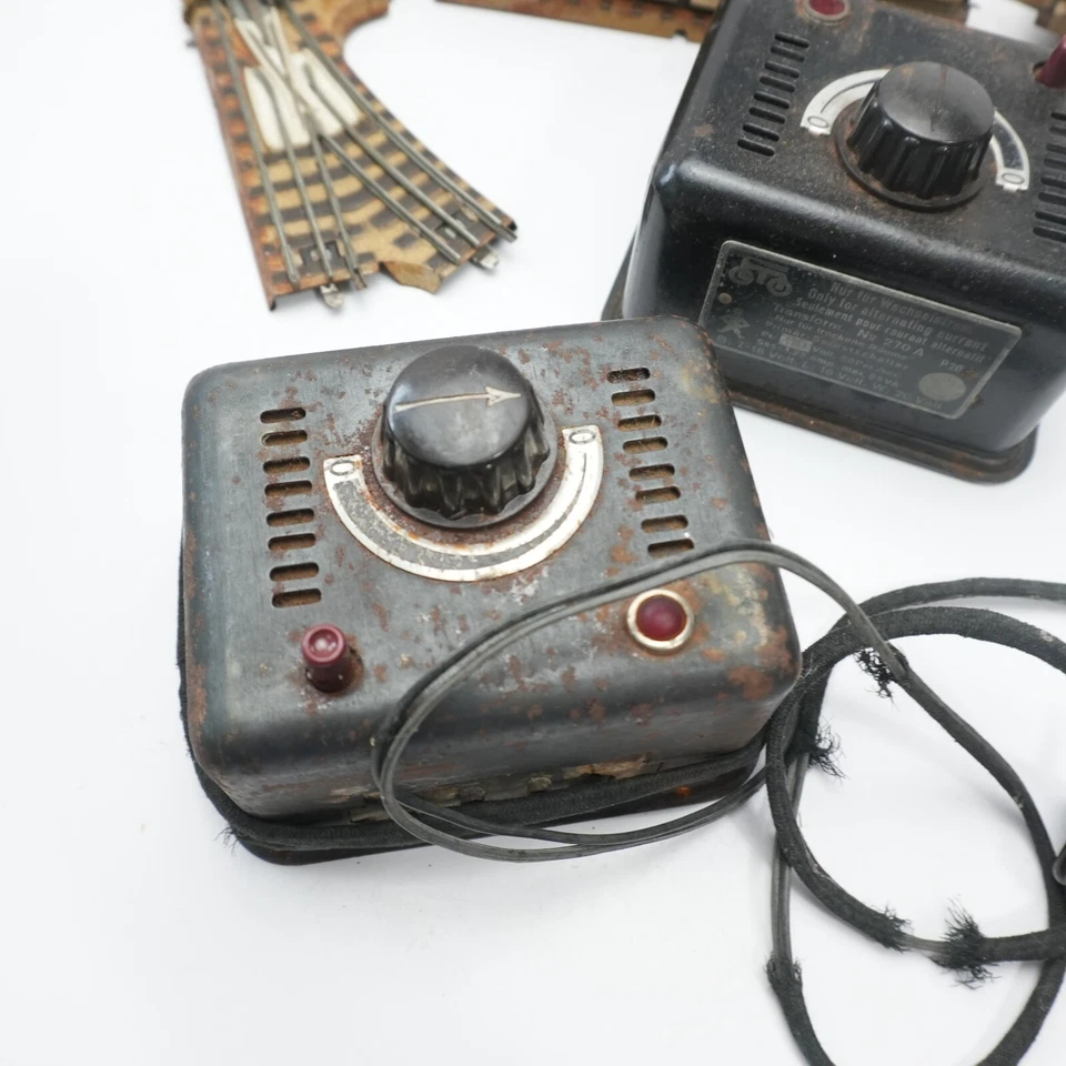 Vintage Marklin Curved Straight Track Lot of 64 pieces Switch Transformer 60's - Image 2 of 4