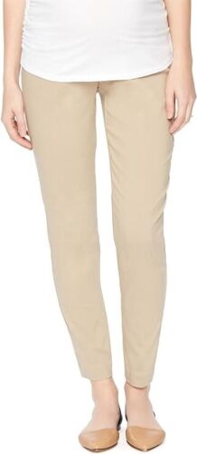Motherhood Maternity Women's Khaki Casual Super Stretch Over The Belly Pants NWT