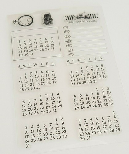13 CALENDAR CLEAR STAMP-DATES-DIARY PLANNER-DAYS/WEEKS/MONTH-CALENDER-STAMPS UK - Picture 4 of 8