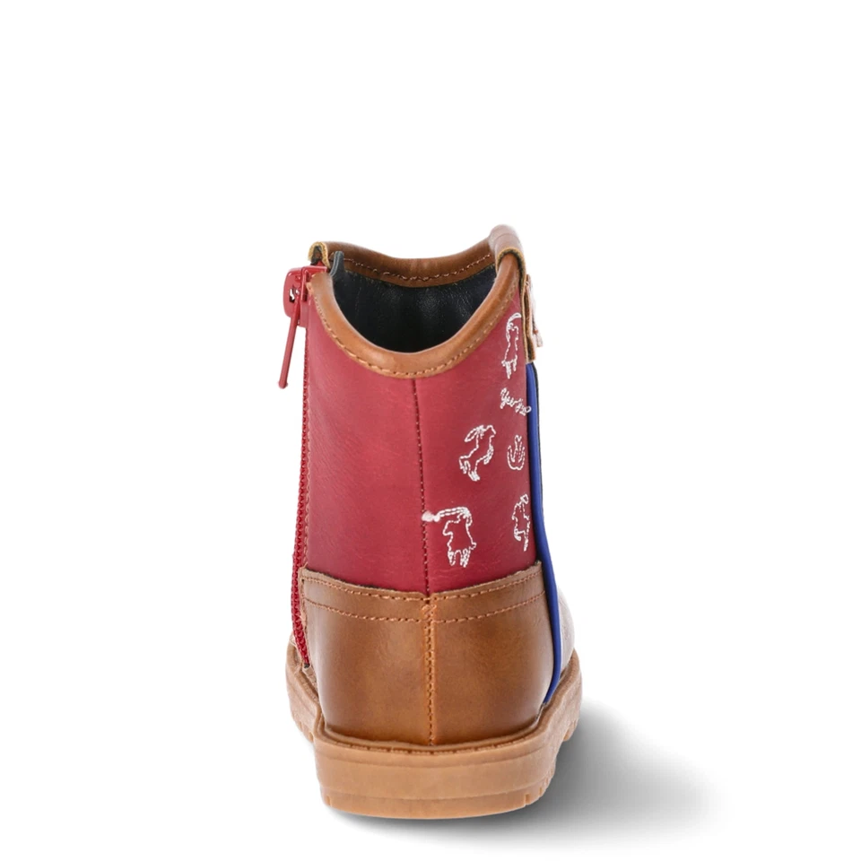 Botas vaqueras occidentales Wonder Nation bebé niño niño marrón punta redonda zapatos: 3-7 Foto 3 de 4