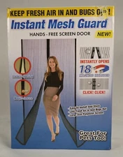 Magnetic Mesh Screen Door Net Guard Mosquito Fly Bug No Tools Required.   Z